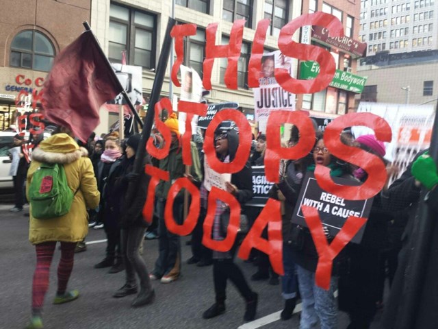 Millions March NYC 12/13/14, Eric Garner, Michael Brown, Washington Sq. Park, protests, rally, march, New York City