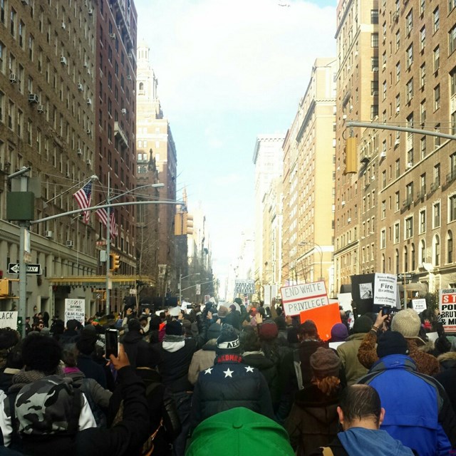 Millions March NYC 12/13/14, Eric Garner, Michael Brown, Washington Sq. Park, protests, rally, march, New York City