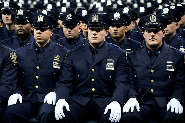 Mayor Bill de Blasio Delivers Remarks at NYPD Graduation Ceremony. Madison Square Garden, New York. Monday, December 29, 2014. Photo: Demetrius Freeman