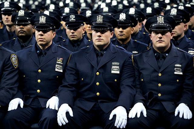 Mayor Bill de Blasio Delivers Remarks at NYPD Graduation Ceremony. Madison Square Garden, New York. Monday, December 29, 2014.  Photo: Demetrius Freeman