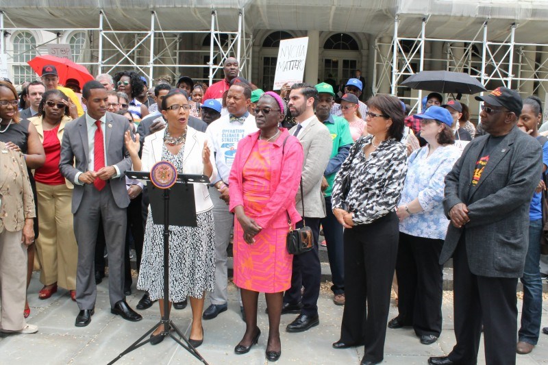 City Councilmember Laurie Cumbo applauds the mayor for restoring funding for Summer Youth Programs