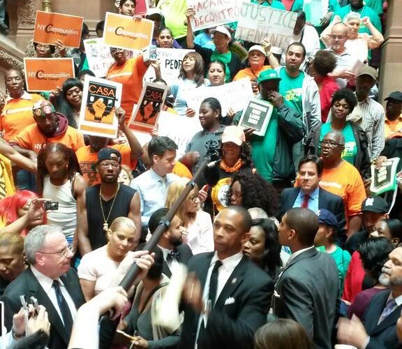 Mosley Fires Up Crowd At Rally In Albany For Stronger Rent Laws
