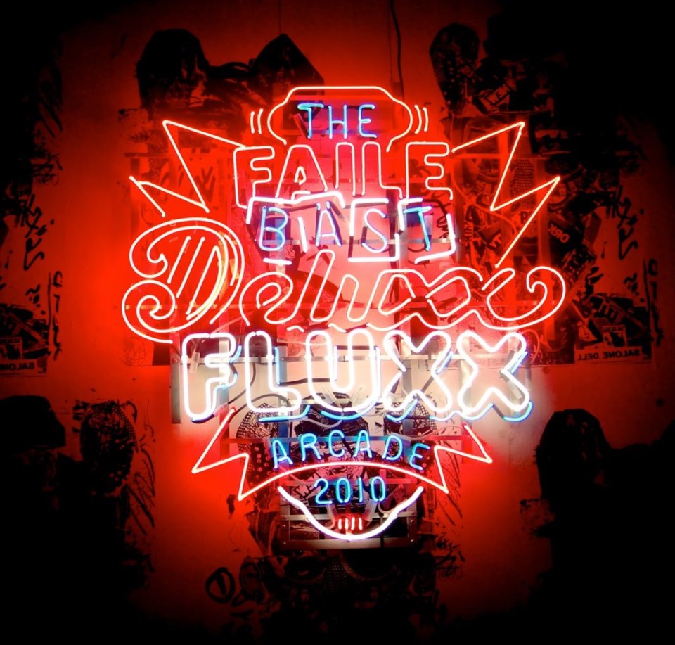 The FAILE & BÄST Deluxx Fluxx Arcade, created in collaboration with Brooklyn artist Bäst