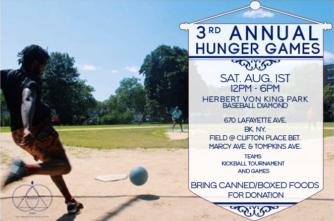Hunger Games, Von King Park, Brooklyn Good Guys, 3rd Annual, Kickball tournament, Bed-Stuy Campaign Against Hunger, food drive