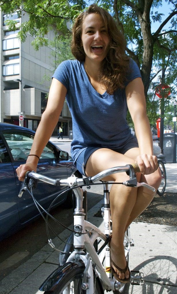 Joanna on a Bike