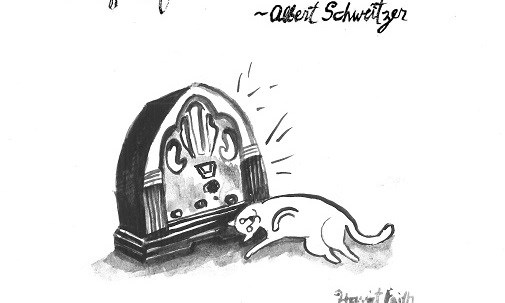 Painting By Harriet Faith. Quote By Albert Schweitzer.