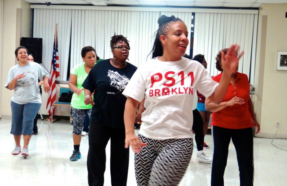 City Councilmember Laurie Cumbo launches "Fit in the 35th" by participating in free, a local Zumba class