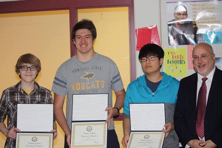 Team winners of the Middleton-Cross Plains Area School Congressional App Competition