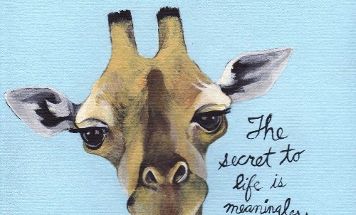 Painting By Harriet Faith. Quote By W. Somerset Maugham.
