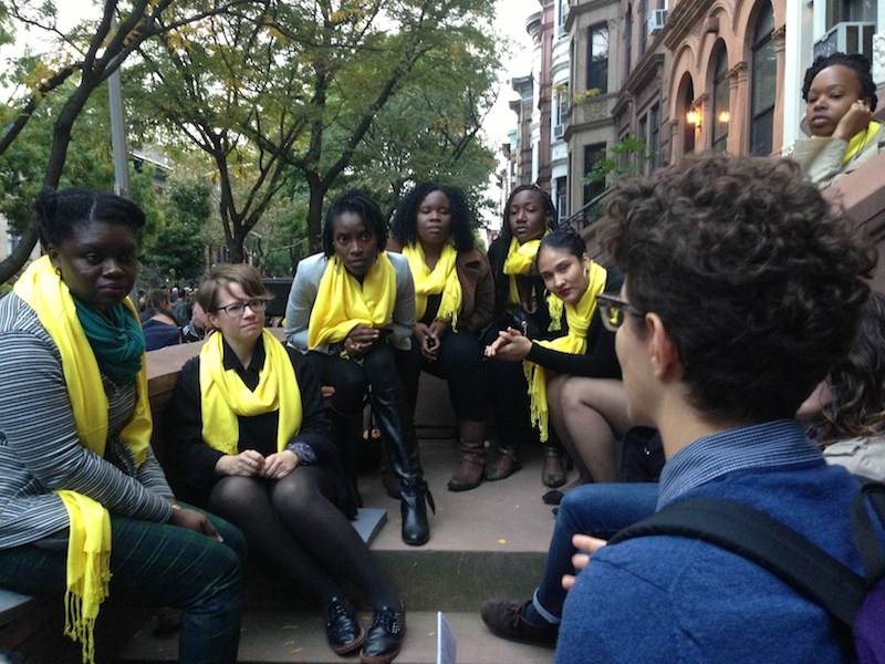 Members of the Brooklyn Movement Center perform at Between The Door and the Street Photo: brooklynquarterly.org