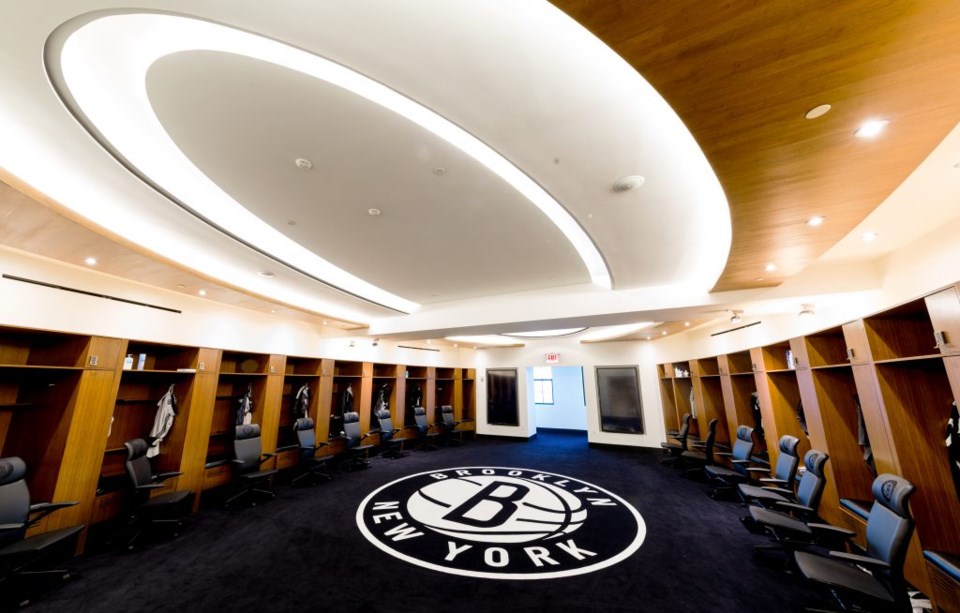 Hospital for Special Surgery Training Center; Locker Room (Photo by Reid B. Kelley)