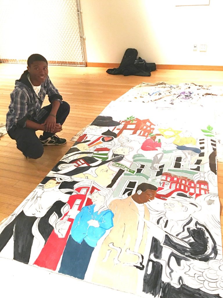 Nathaniel James, youth artist for the art program Groundswell 