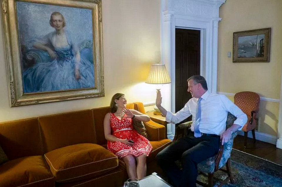 Council Speaker Melissa Mark-Viverito with Mayor Bill de Blasio. (Photo: NYC Council/William Alatriste)