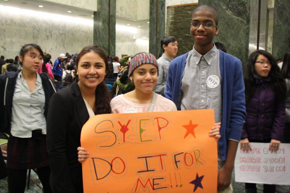 A coalition of nearly 100 organizations headed to Albany to lobby legislators to increase funding for the Summer Youth Employment Program (SYEP)