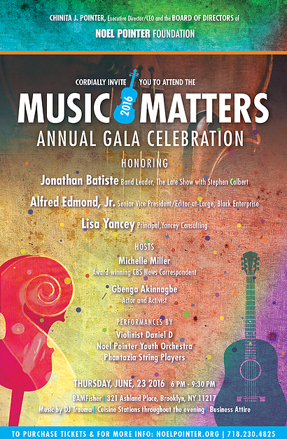 Music Matters Gala, NPF, Noel Pointer Foundation