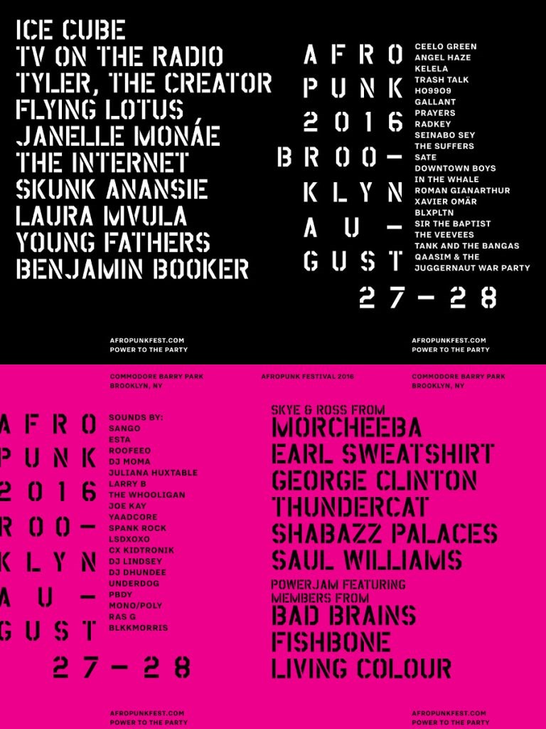 Afropunk, afropunk 2016, afropunk lineup