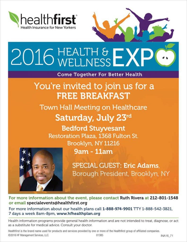 Healthfirst, health & wellness expo, brooklyn, brooklyn borough president