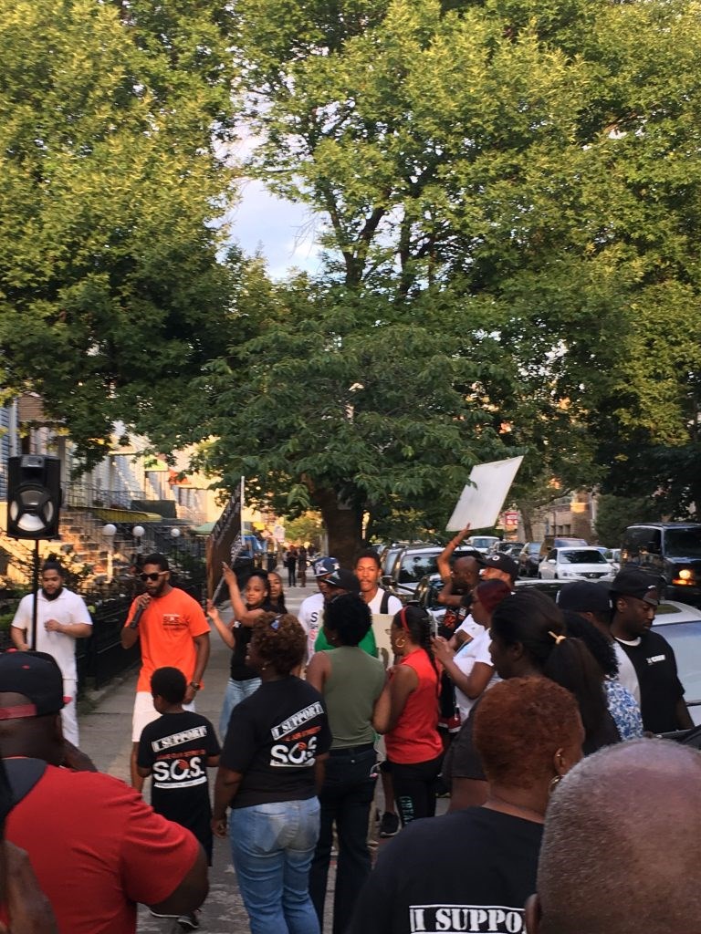 S.O.S., protest, rally, 1333 Prospect Place, Stop Shooting Start Living