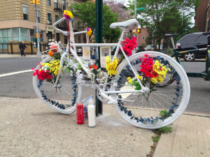 Ghost Bike, Petition, Bicycle, Bike Lane, Classon Avenue, Clinton Hill, NYPD, Brooklyn
