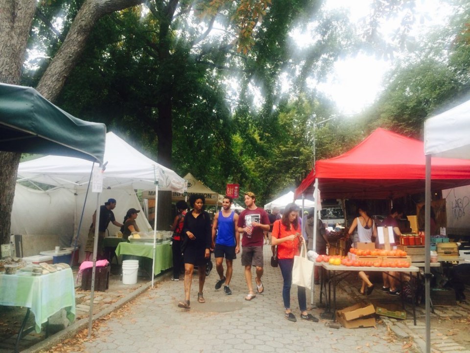 The farmer's market in Ft. Greene Park