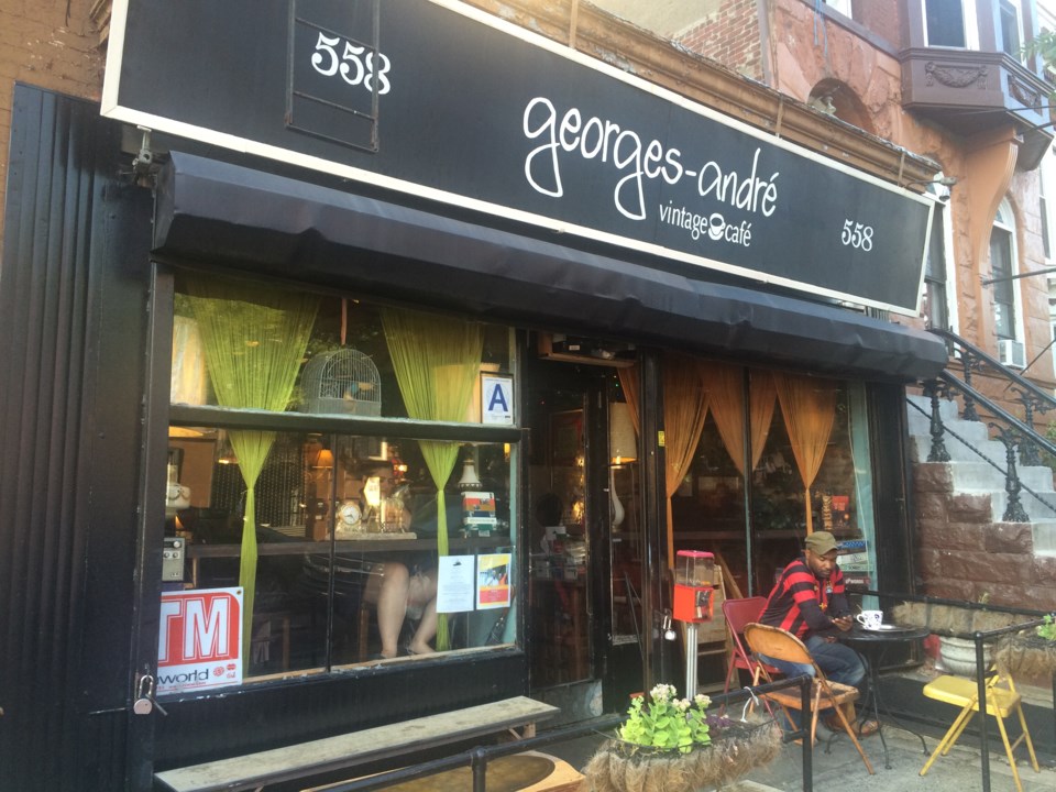 The storefront of the Georges-Andre Cafe