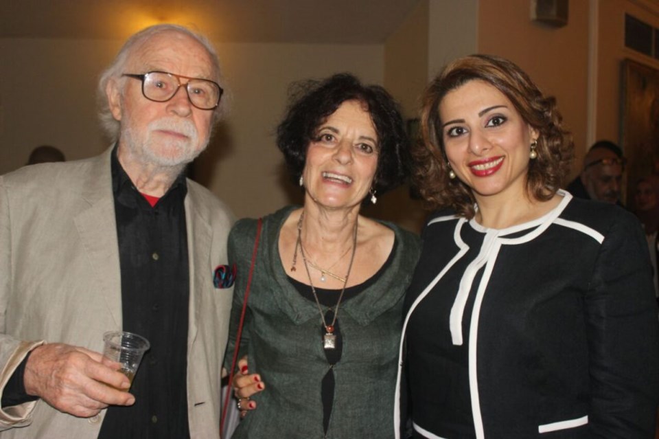 Closing night of the Theater Festival: George Bartenieff, me, Yasmin, Farrag, a Festival organizer.