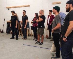 Attendees listen to class instructions.