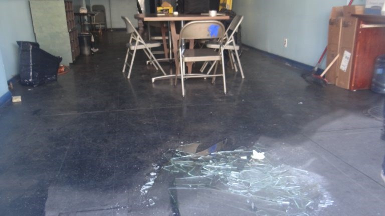 Inside of 1424 Fulton Street after it was broken into, vandalized and almost stolen as a result of deed fraud