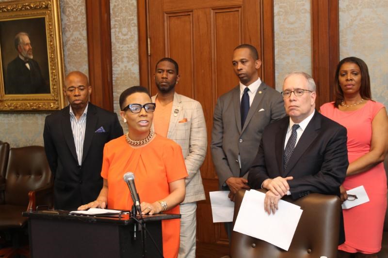 Mayor de Blasio, Bedford Union Armory, Armory, affordable housing, gentrification, homelessness, Councilmember Laurie A. Cumbo, Congresswoman Yvette D. Clarke, Brooklyn Borough President Eric L. Adams, Assemblyman Walter T. Mosley, Councilmember Jumaane D. Williams, Comptroller Scott Stringer