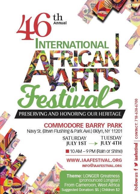 African Street Carnival, Commodore Barry Park, African Marketplace, African diaspora, Fort Greene, BK Reader, African arts and crafts, The International African Arts Festival, IAAF, Tito Puente Jr., African dance, African dance workshop, symposium, Afrobeat, 