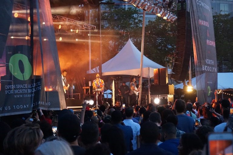 Artist Miguel Performing on the Main Stage at McCarren Park