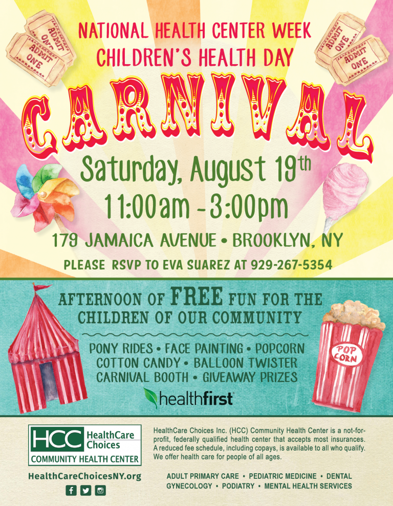 BK Reader, Children's Health Day, Health Care Choices, National Health Center Week, East New York, affordable health care, neighborhood health care centers, community health care centers, Back To School, carnival, 
