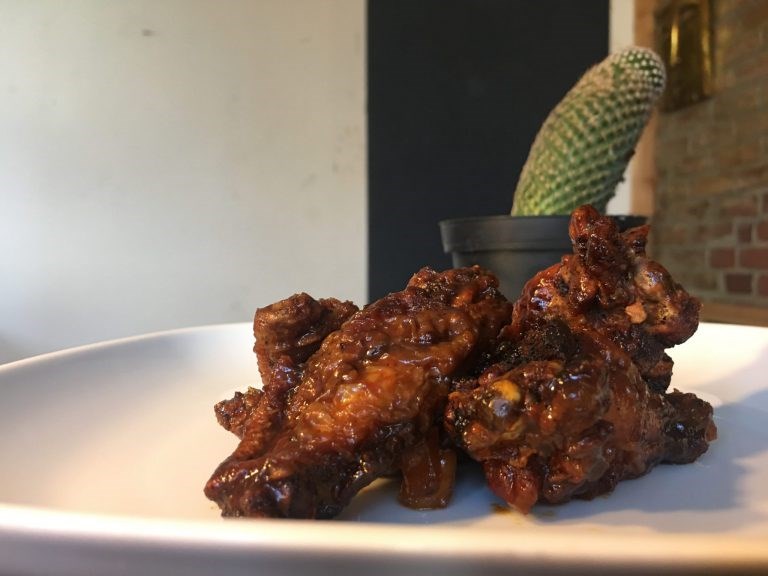 Mango-Ciroc-infused habanero wings, Brooklyn Wing House, BK Reader