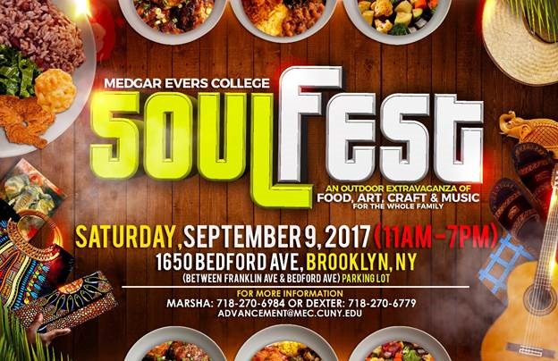 Medgar Evers College, SoulFest, BK Reader, diaspora, international food, Medgar Evers College Educational Foundation, Caribbean culture, Caribbean food, Dr. Bob Lee, scholarship fundraiser, international culture, diaspora craft, diaspora art, diaspora culture,