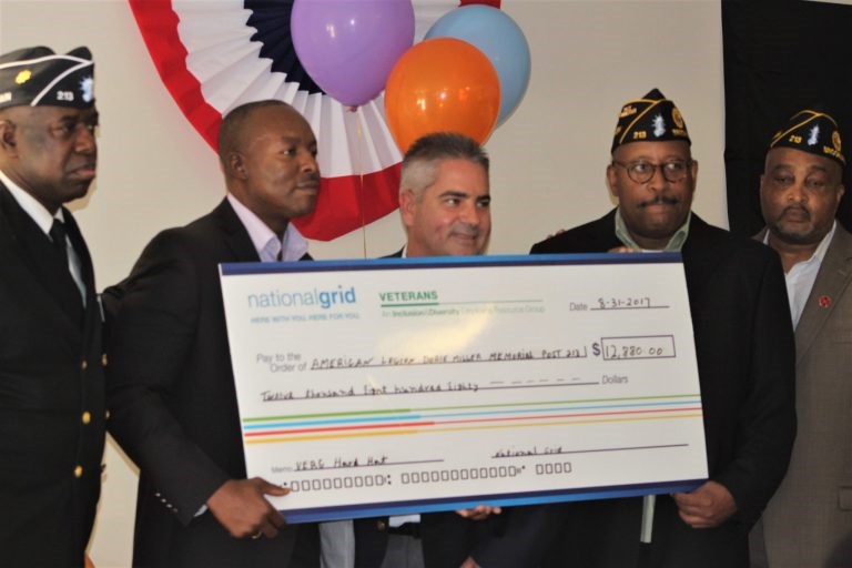 National Grid, V.E.R.G., American Legion, Dorie Miller, Check, Ceremony, Veterans,