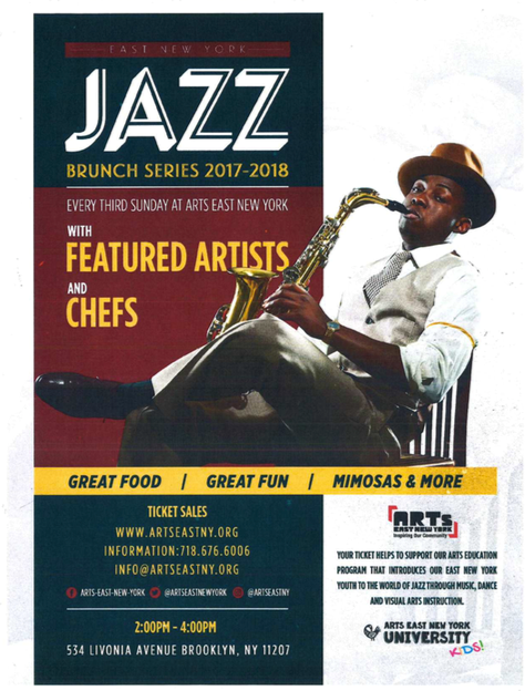 ARTs East New York, BK Reader, Jazz Brunch, local businesses, Chef Venus Sutton, ARTs East New York Kids University, East New York arts, East New York culture, East New York nonprofit, kids arts programs, George Gray, Brooklyn jazz,