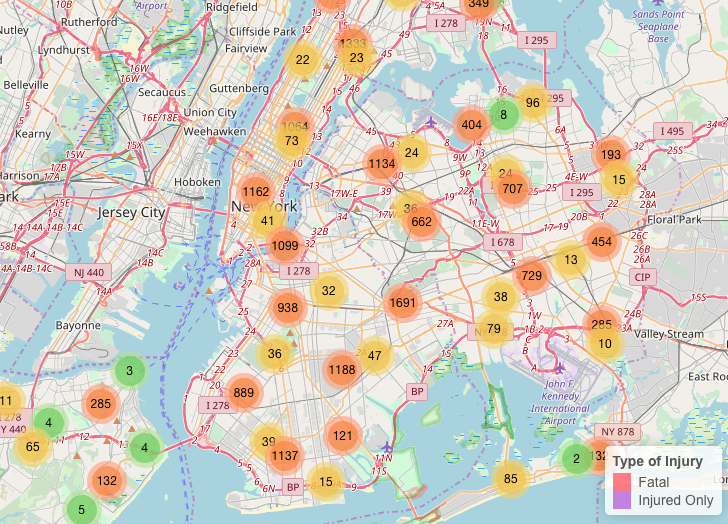 pedestrians, BK Reader, car accidents, pedestrian fatalities, pedestrian injuries, NYC Open Date, NYC Vision Zero, Flatbush, East New York, Brownsville, Crown Heights, fatal car accidents, Nostrand Avenue, Atlantic Avenue, Fulton Street, distracted driving, fatigued driving, drunk driving