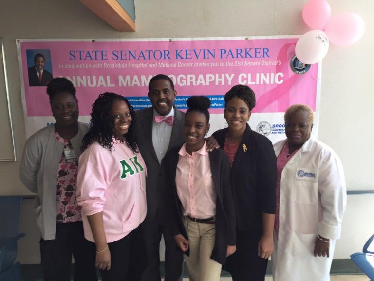 Brookdale Hospital, breast cancer, Brookdale Hospital and Medical Center, mammography clinic, American Cancer Society, mammography clinic, breast cancer awareness, breast cancer awareness month,Alpha Kappa Alpha Sorority, State Senator Kevin Parker, Senator Kevin Parker, Brownsville, Flatbush, East Flatbush,