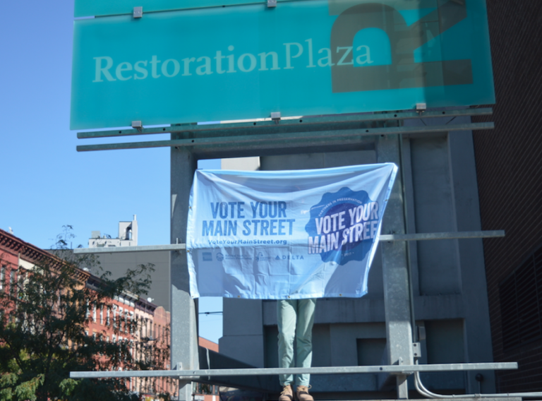 Restoration, BK Reader, Main Street America, Restoration Plaza, Fulton Street, Partners in Preservations, Main Street, Main Street America, Central Brooklyn, Bedford Stuyvesant, grant campaign, funding campaign, historic Brooklyn, Brooklyn community, Brooklyn town square, Brooklyn Main Street