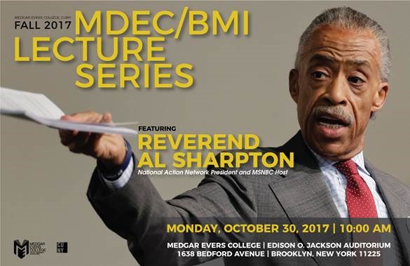 Al Sharpton, BK Reader, Medgar Evers College, civil rights, lgtbq rights, women's rights, civic education, civic engagement, CUNY, Crown Heights, National Action Network, Male Development and Empowerment Center Lecture Series, Medgar Evers, Medgar Evers College of the City University of New York, 