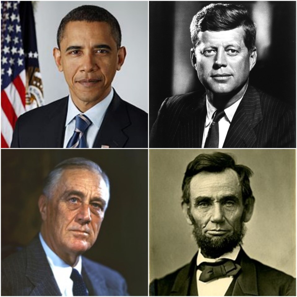 Image, Presidents, Obama, Kennedy, FDR, Lincoln
