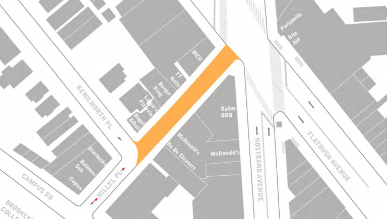 Hillel Place Plaza, BK Reader, Flatbush Junction, Flatbush Junction BID, Kenneth Mbonu, NYC DOT, Flatbush community space, community board 14,