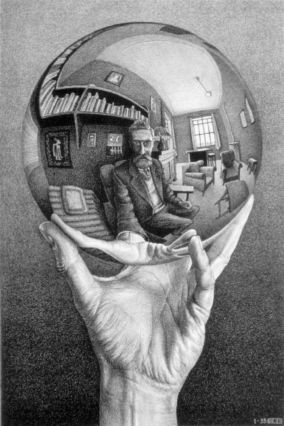 Mark Veldhuysen, Federico Giudiceandrea, M.C. Escher, BK Reader, Industry City, infinity, Waterfall, Metamorphosis, Maurits Cornelis Escher, graphic art, lithography, Dutch artist,