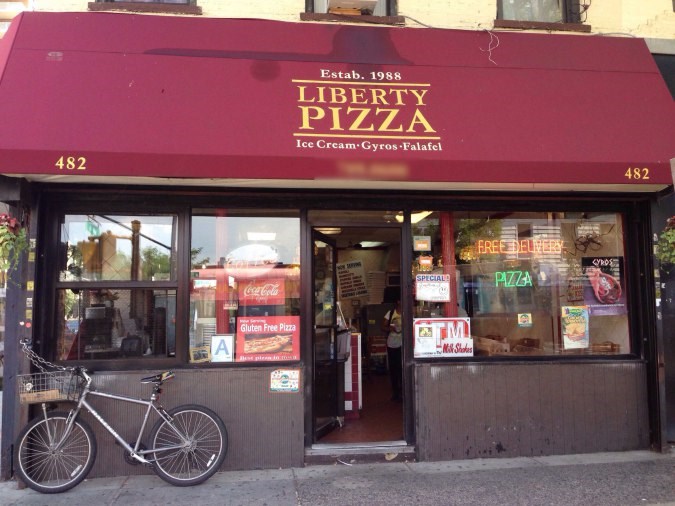 Liberty Pizza in Clinton Hill. 
