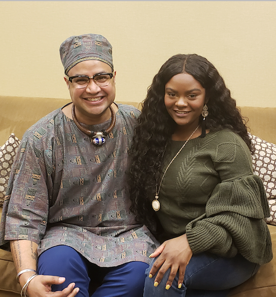 Rajendra Ramoon Maharaj, writer and director of Little Rock, with actress Shanice Williams, who also performs in Little Rock. 