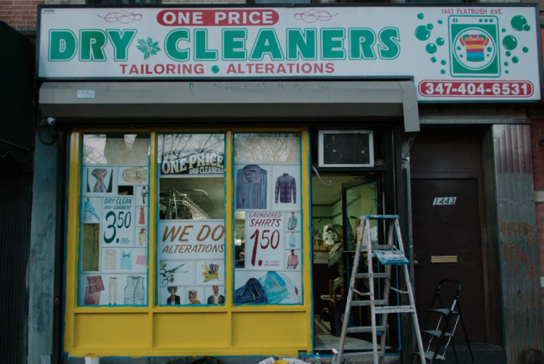 One of the participating local businesses, One Price Dry Cleaner.