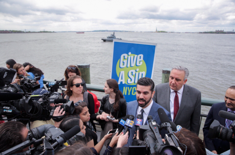 Councilmember Espinal announced his new bill on Wednesday at Pier 45 in Manhattan. 