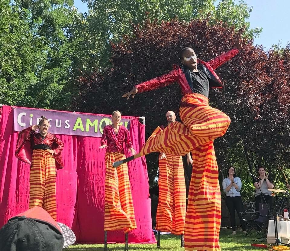 Circus Amok Stilts Kick