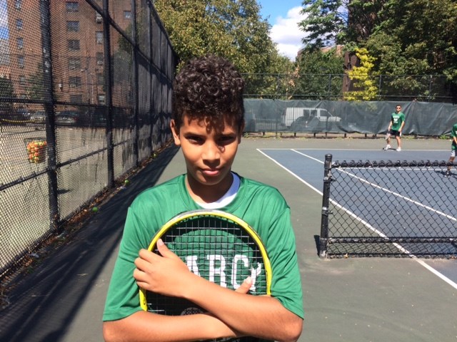 12-year-old Jonathan Del Rosario has received a scholarship for the McCarren Tennis Academy and will begin competing in USTAR tournaments this fall.