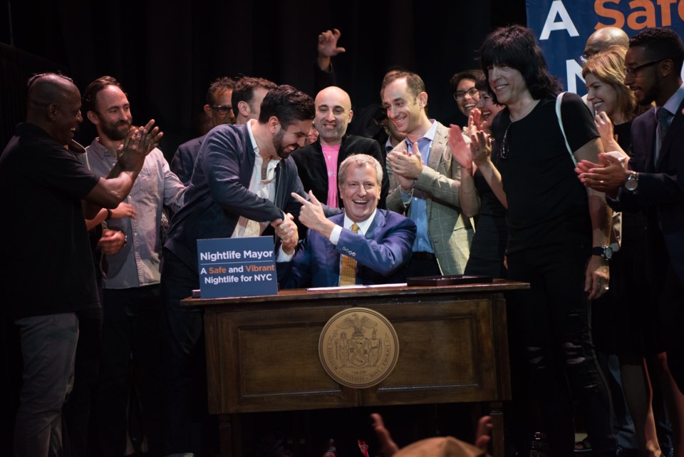 MAYOR DE BLASIO SIGNS BILL ESTABLISHING ?NIGHTLIFE MAYOR?